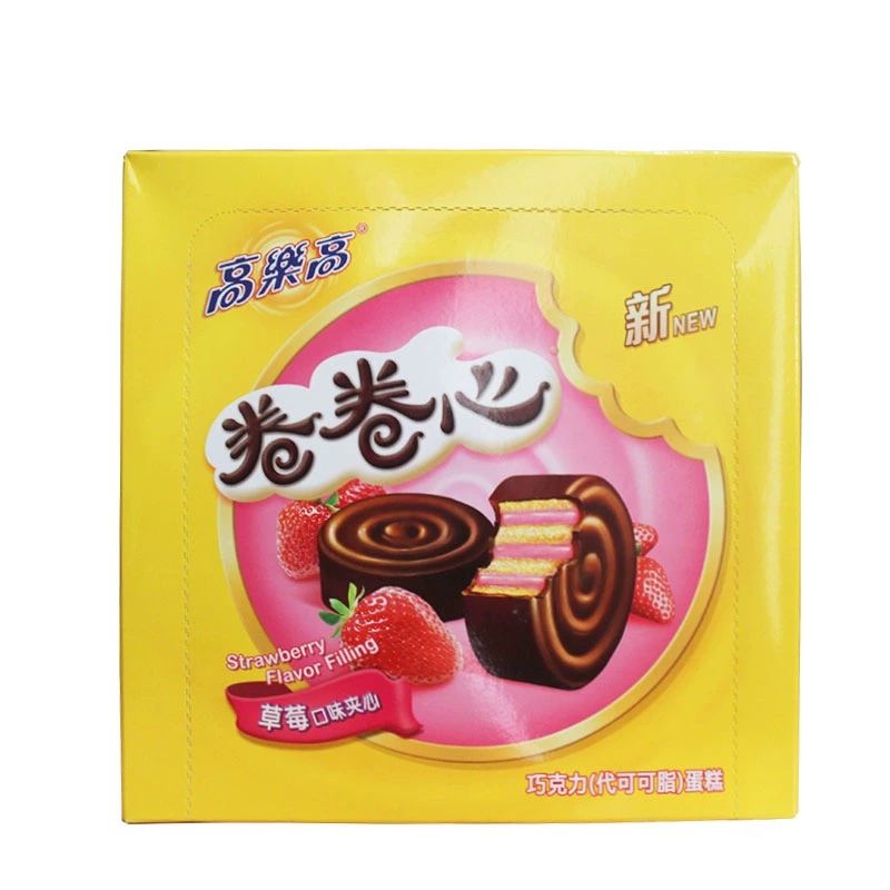 GOLE high roll ролик центр 600 г шоколадный вкус клубничный вкус сэндвиш торт завтрак перекус выпечка офисные закуски