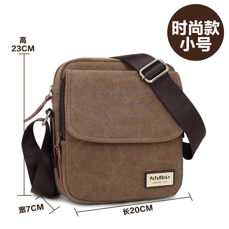 Bolso de lona para hombre, bolso de hombro, bolso de lona informal de estilo coreano para hombre, bolso cruzado de negocios, bolso cruzado pequeño, mochila, informal urbano