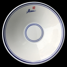 0J7I简约陶瓷牛肉拉面碗家用米线粉碗白色螺纹汤碗商用斗笠重庆小