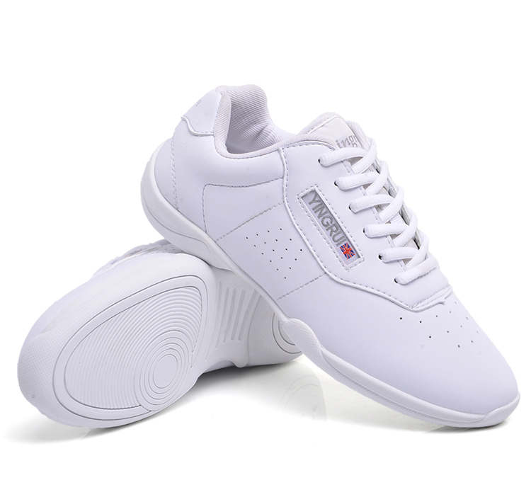 Zapatos aeróbicos deportivos, zapatos blancos, zapatos deportivos, zapatos de entrenamiento para mujeres, zapatos de competencia, zapatos suaves para niños