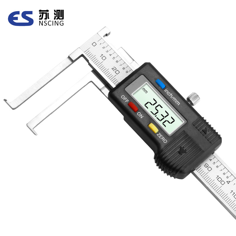 内沟槽数显卡尺刀头扁头内沟槽游标卡尺外沟槽卡尺内径外径尺