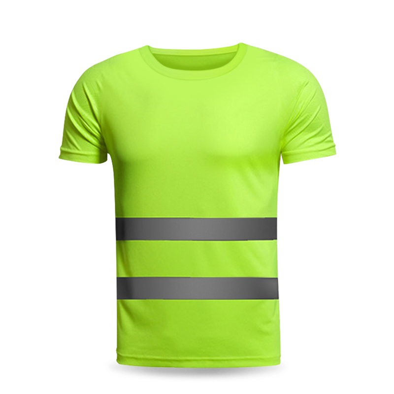 LIKAI camiseta reflectante de velocidad de secado sitio de construcción ropa de seguridad de mangas cortas publicidad de ciclismo chaleco reflectante chaleco