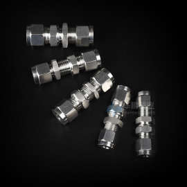 9P1E304/316不锈钢卡套直通穿板异径变径隔板穿墙接头穿板终端1/4