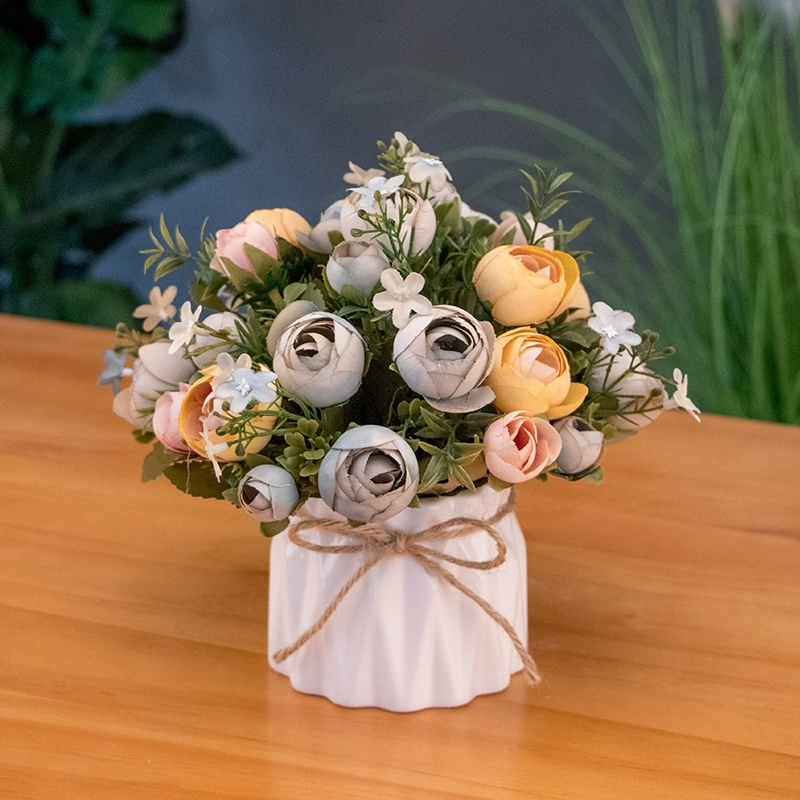 Nordic simulation flower decorative flower decorative flower room fake flowers fake flower plastic flower dining table flower bionic bionic flower bleaching flowers