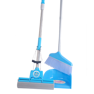 Fashion indoor broom dustpan rubber cotton sponge mop suit combination soft wool broom dustpan absorbent bag Changwan