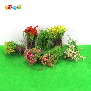 Shrub Flower Building Sand Table Model Material DIY Handmade Model Scene Production Model Flower Bush Plant Flowers and Grass