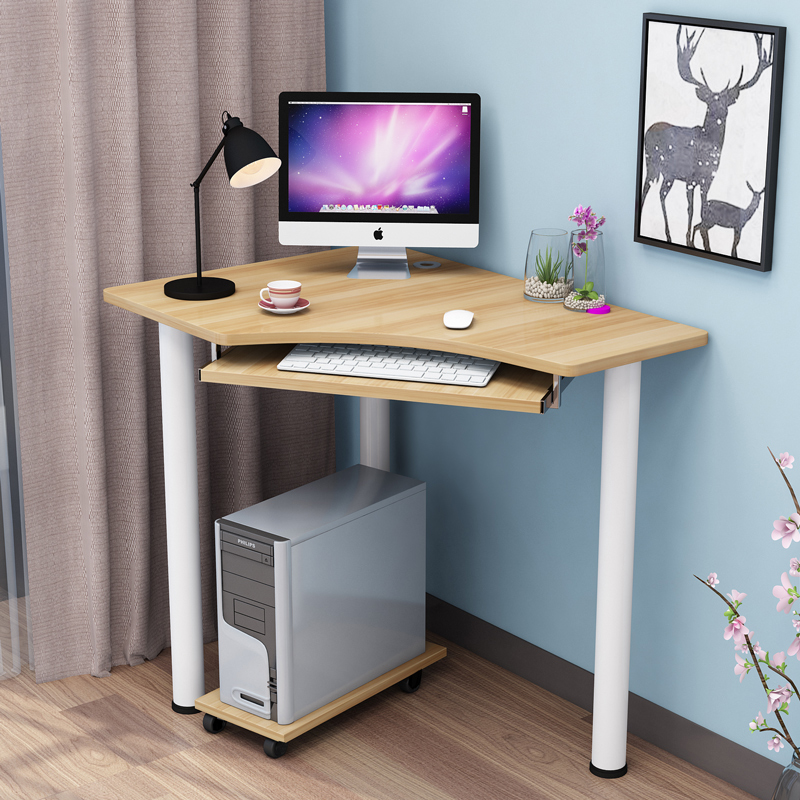 W6 Household Small Apartment Mini Office Desktop Computer Table Corner Right Angle Simple Triangular Corner Corner Writing