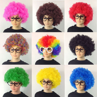 Explosive Head Wig Funny Clown Headgear Performance Funny Props Color Wig Set Kindergarten Performance Area Materials