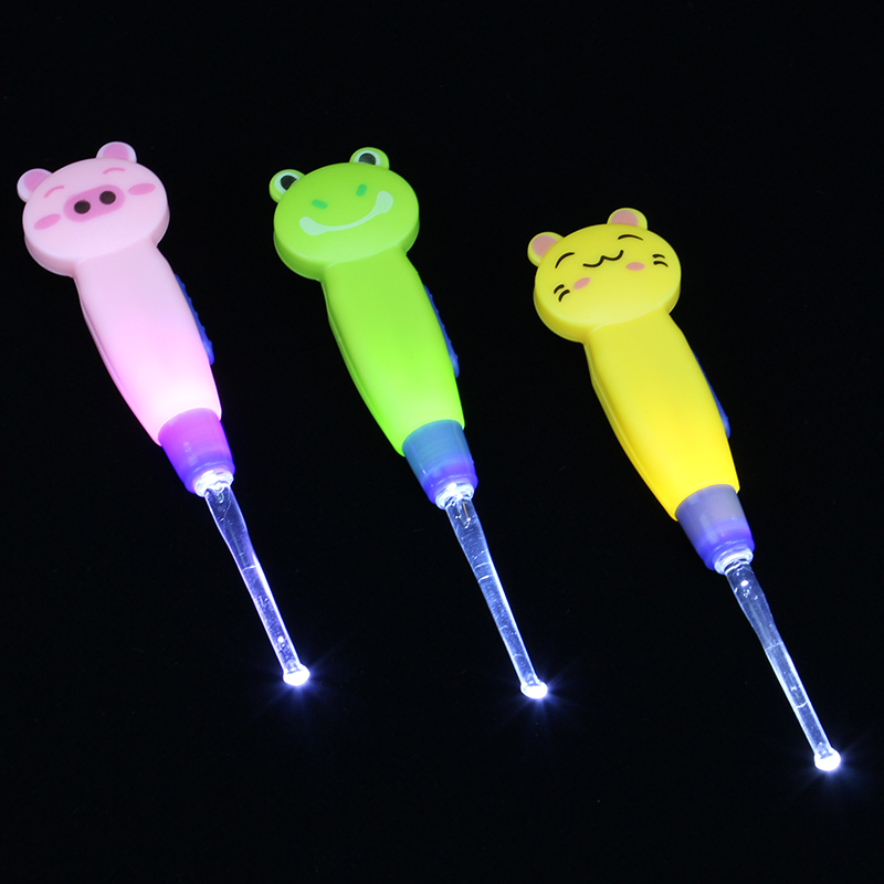Cartoon glowing hygienic ear picking for children and adults for…