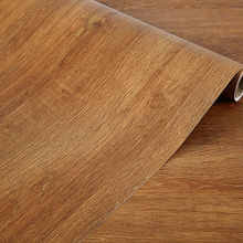 桌面波音软片pvc柜加厚家具翻新贴纸防水自粘墙纸WF棕色贴皮木3D