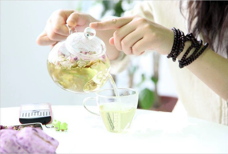 Glass tea set, flavored tea, teapot, fruit tea, tea cup, thermos