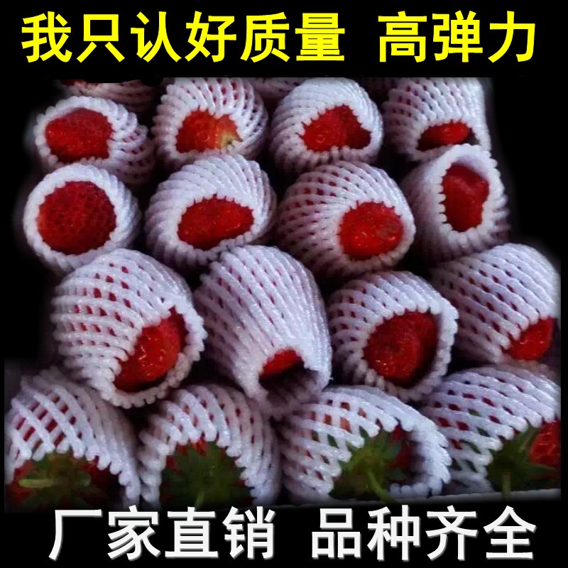 Frutas de fresa a prueba de choque de fresa gruesa cubierta de malla de pera kiwi naranja espuma de melocotón bolsa de malla de embalaje mayorista