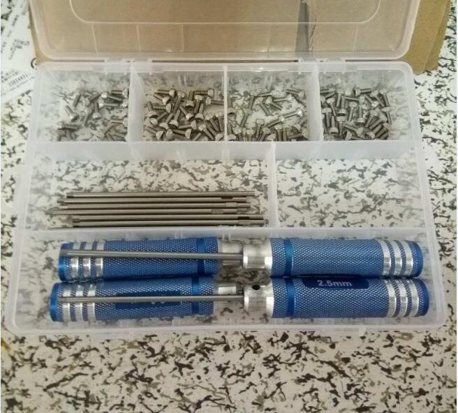 Juego de llave de destornillador hexagonal de modelo de avión HSS de acero de alta velocidad/titanio herramienta de reparación de modelo métrico superduro