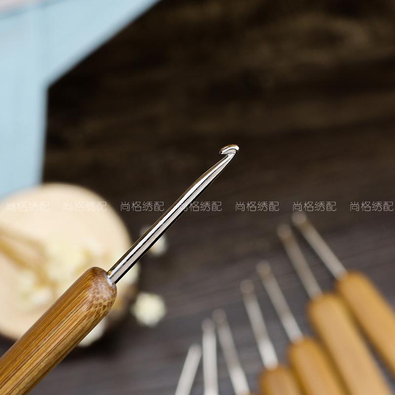 竹柄钩针套装毛线勾针手工编织工具毛衣针圆头钩针整套
