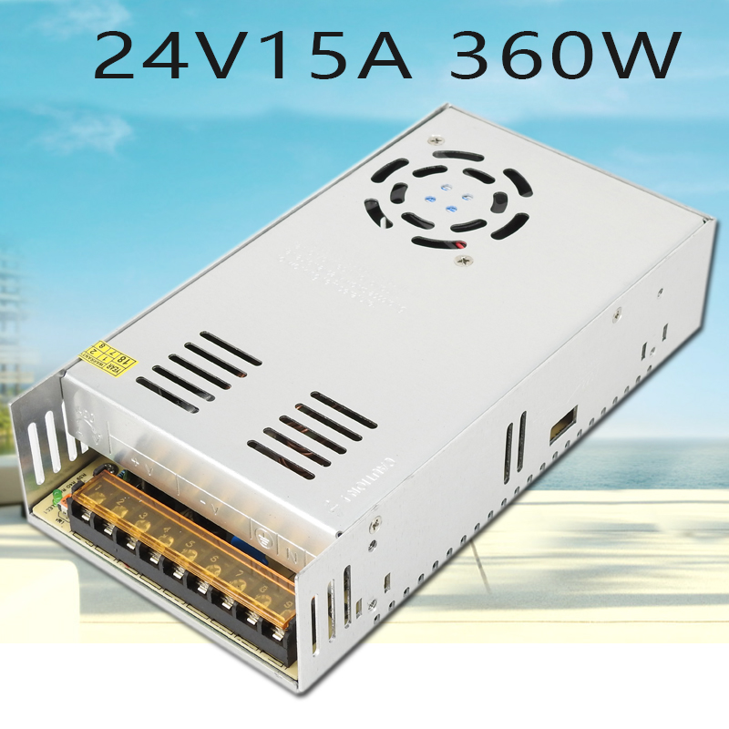 Fuente de alimentación de conmutación 24V1 transformador 220V a 24V360W controlador de control industrial fuente de alimentación LED S-360-24