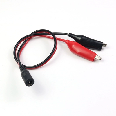 Battery clip DC male and female alligator clip battery connection DC head seat turn red and black clip line DC head line (Car on the line of fire) - small-crocodile-clipdc-female-head-over-10a-075-square-wire-core