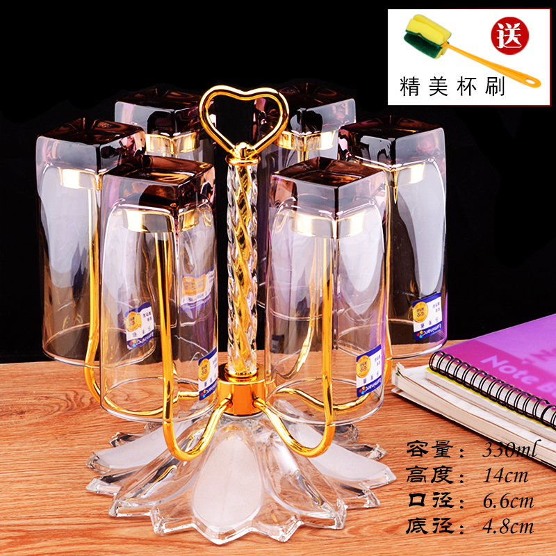 Golden, square, purple, 330 ml