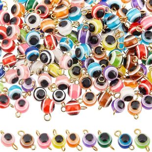 Color Devil's Eye Resin Connector Pendant Pendant DIY Jewelry Accessories