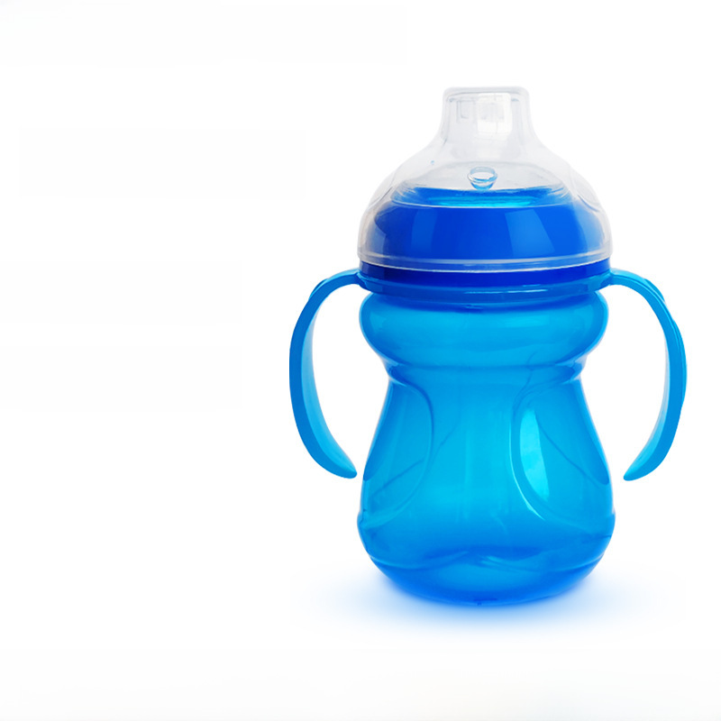 Super wide mouth PP baby duckbill cup leak-proof and choking-proof children's direct drinking learning cup with handle training ll cup kettle