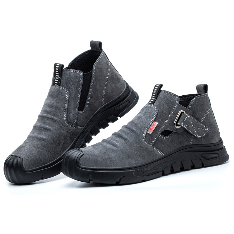 Factory wholesale new labor protection shoes anti-smashing anti-piercing steel baotou men's welding welder anti-scalding safety work shoes - 2