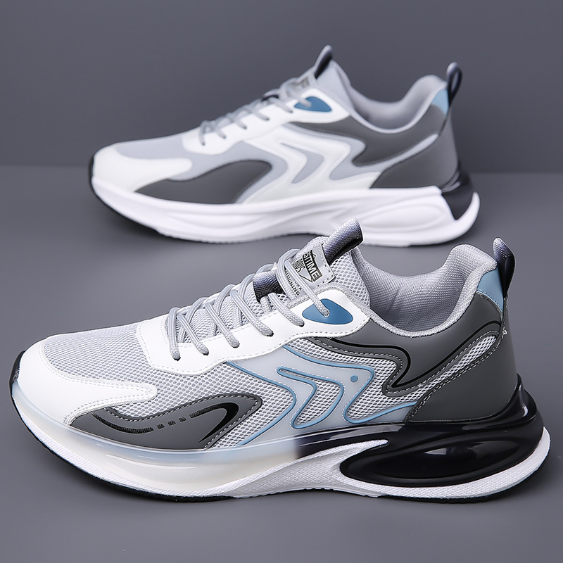 Men's Shoes 2024 Summer New Fashionable Breathable Anti-slip Mesh Large Size Shoes Lightweight Shock Absorption Casual Sports Running Shoes - 3