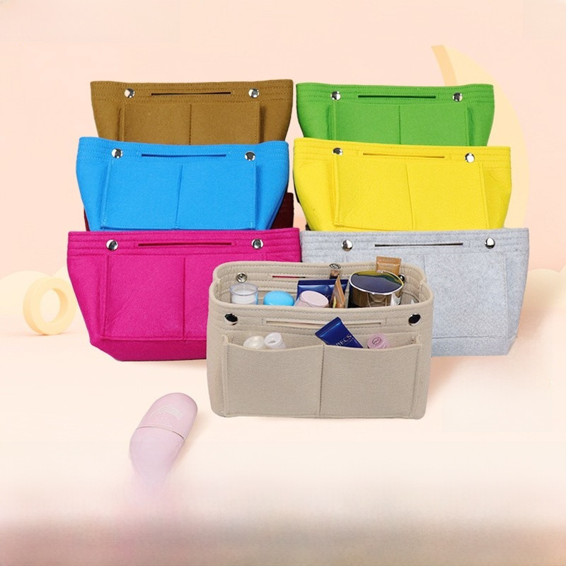 Cross-border felt storage bag ladies cosmetics storage bag creative color non-woven cosmetic bag liner bag wholesale