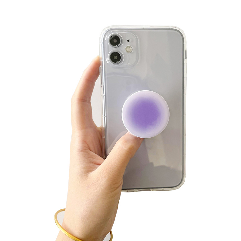 To map custom gradient solid color drop glue airbag bracket custom small gift pattern LOGO mobile phone support ring buckle - 4