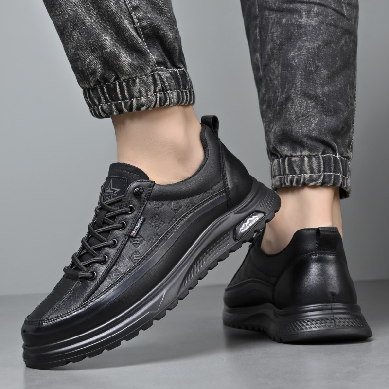 European Station Men's Shoes 2024 Autumn New Thick-soled All-match Fashionable sneaker Slip-on Driving Lightweight Casual Shoes - 2