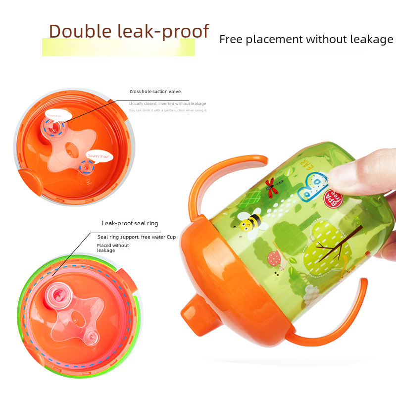 Infant drinking cup sealed leak-proof duckbill cup baby water cup out of summer children plastic water cup wholesale - 2