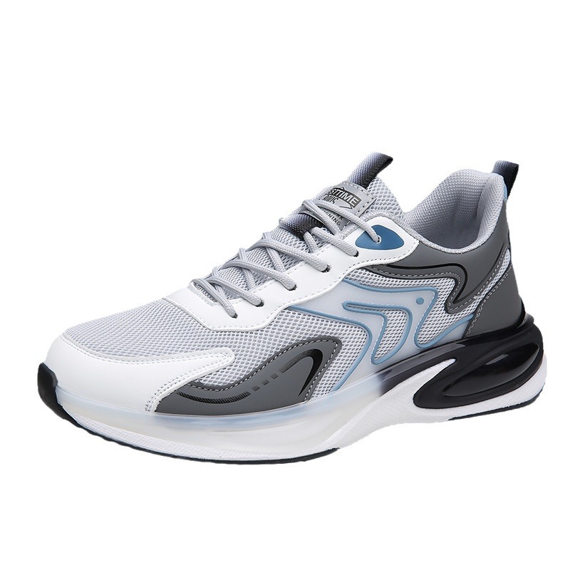 Men's Shoes 2024 Summer New Fashionable Breathable Anti-slip Mesh Large Size Shoes Lightweight Shock Absorption Casual Sports Running Shoes - 4