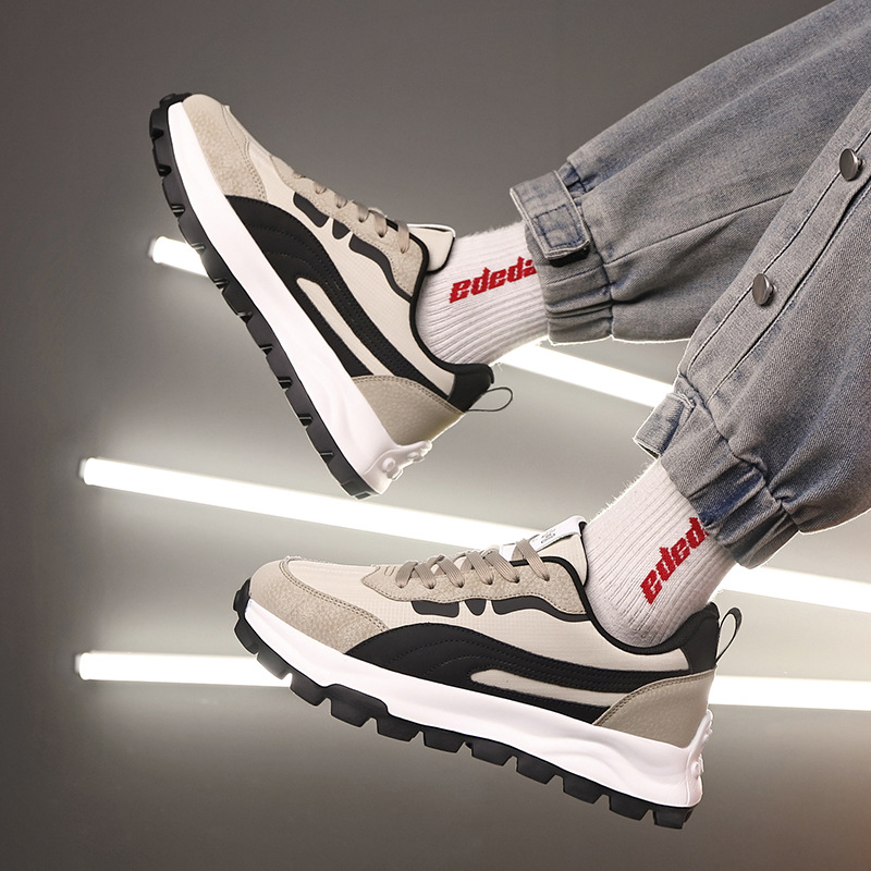 Men's Shoes Autumn and Winter fleece-lined Warm Casual sneaker Men's Fashionable All-match Thick-soled Non-slip Dad Shoes - 3