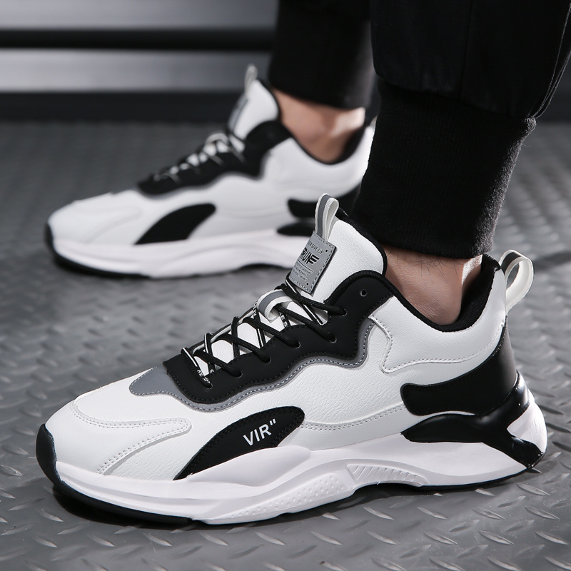 Men's shoes 2024 autumn new all-match trend casual sneaker lightweight shock absorption non-slip breathable men's running shoes - 1