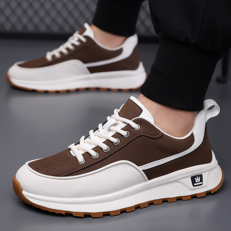 Men's Shoes Thick-soled Casual sneaker Men's 2024 Autumn New Lightweight Comfortable Non-slip Running Outdoor Travel Shoes - 1