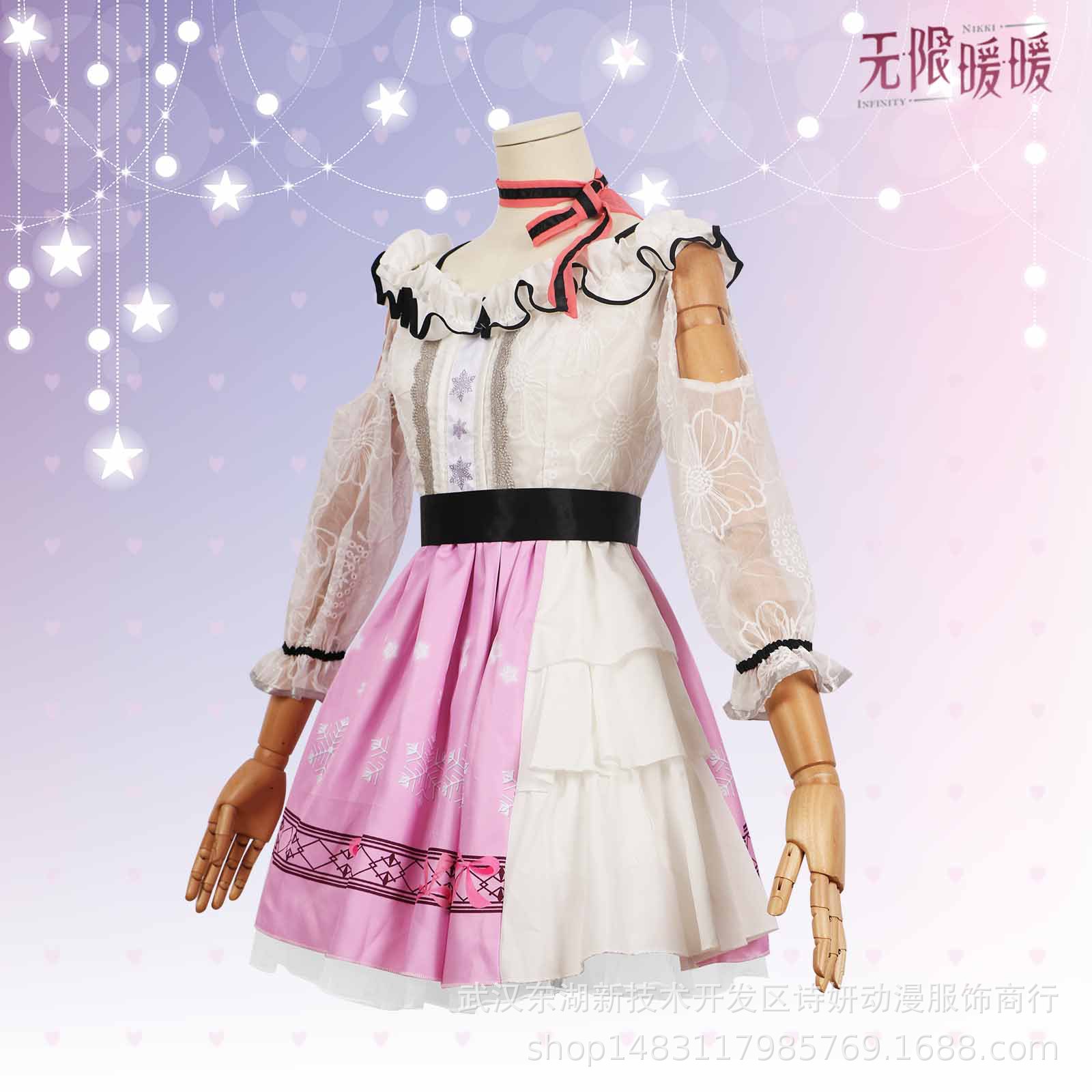 in stock Unlimited Warm Cos Clothing Su Warm Animation Game Clothing Women's Dress Up pink dress Women - 3