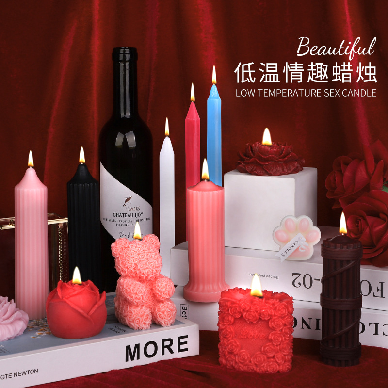 SM Sex Supplies Cat's Claw Rose Low Temperature Candle Couples Flirting Props Alternative Passion Teach Wax Drop - 1