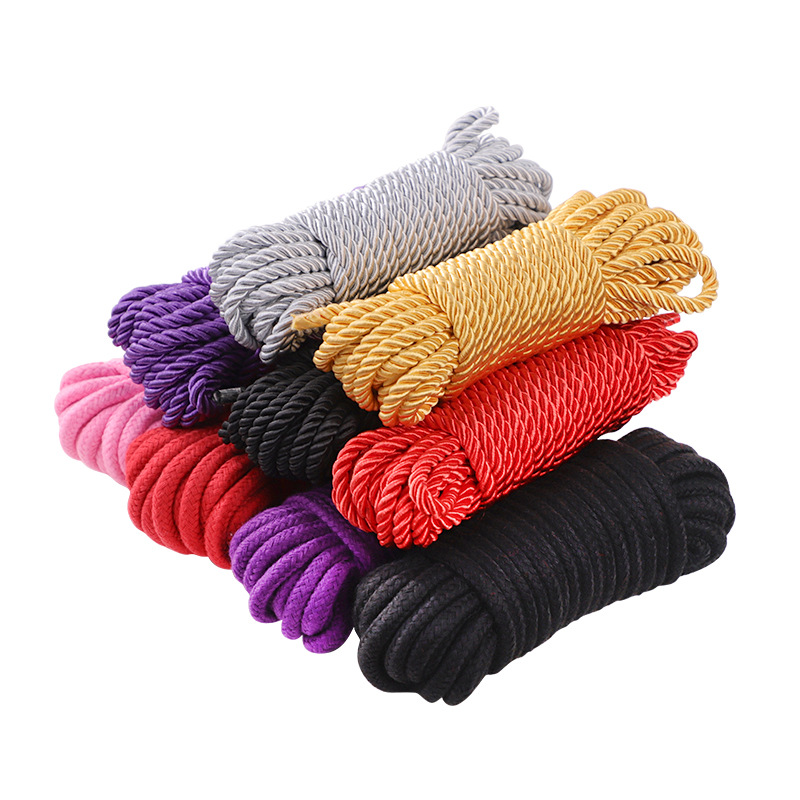 Sex Rope 10 m sm Silk Rope Slave Taught Cotton Rope Couples Flirting Toys Adult Sex Products for Hair - 4