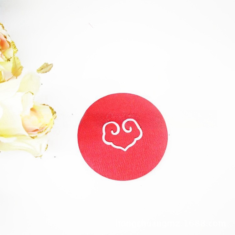 Creative Cloud Felt Coaster Round Insulation Absorbent Felt Dining Mat Cushioning Non-slip Dining Mat Printable Logo - 4