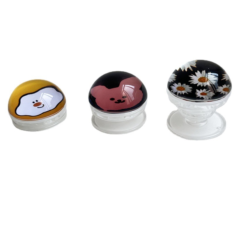 To map custom high transparent glass crystal ball airbag bracket creative small gifts customized company LOGO mobile phone bracket - 4