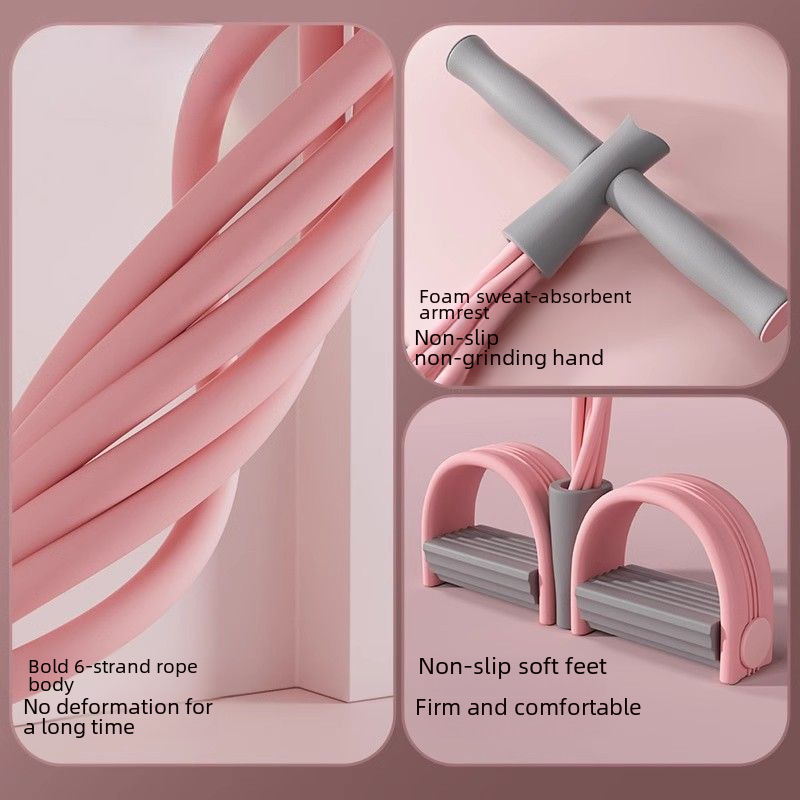 Small multifunctional pedal puller sit-up assistant household thin belly yoga pedal pull rope wholesale - 2