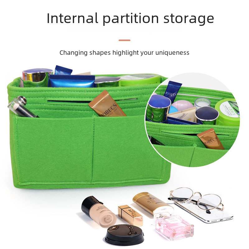 Cross-border felt storage bag ladies cosmetics storage bag creative color non-woven cosmetic bag liner bag wholesale - 2