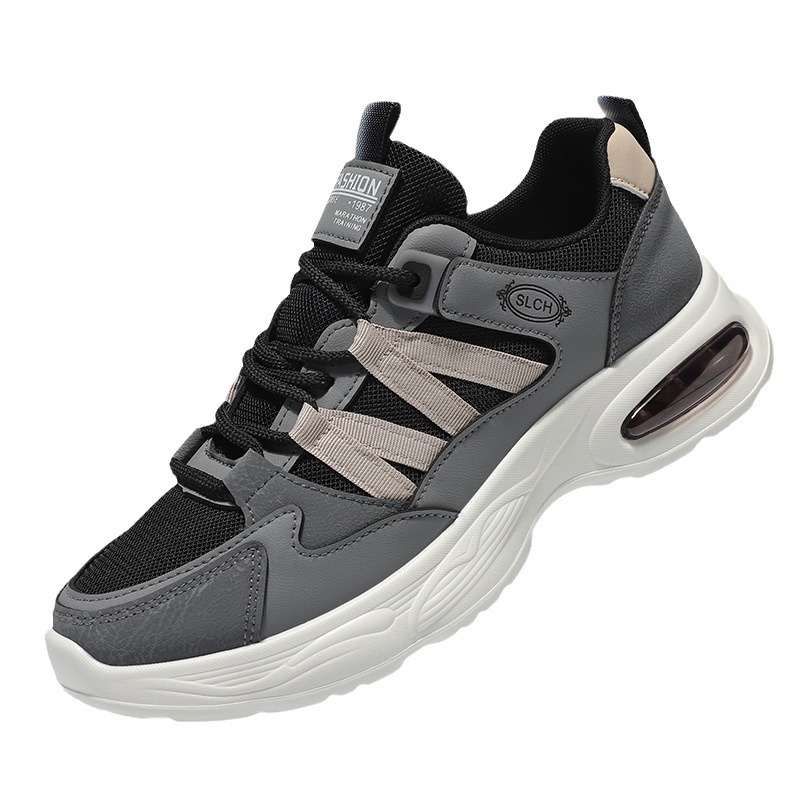 Men's Shoes Spring Air Cushion Casual sneaker 2024 New Fashion All-match Fashion Thick Bottom Anti-slip Mesh Shoes for Torre - 4