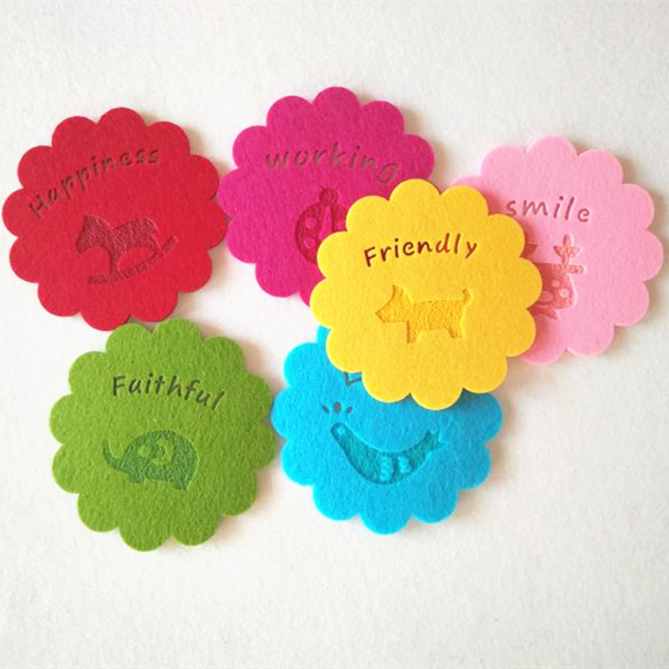 in stock wholesale creative felt mat home creative absorbent placemat heat insulation heat absorption cute animal coasters heat insulation mat - 2