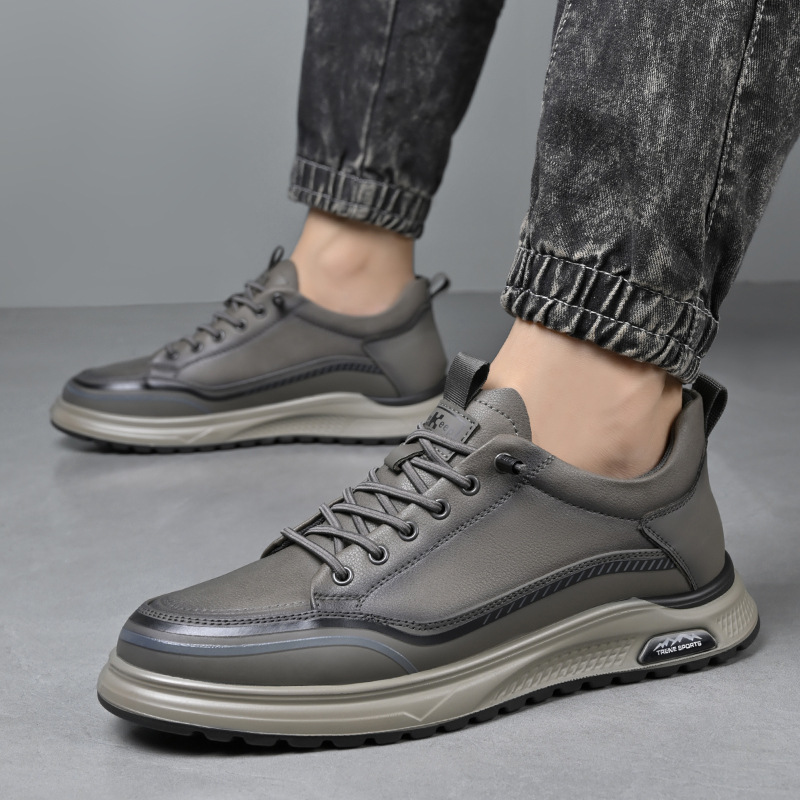 Autumn New Men's Slip-on Sports Casual All-match Breathable Outdoor 2024 British Korean Style Non-slip Lazy Shoes - 1