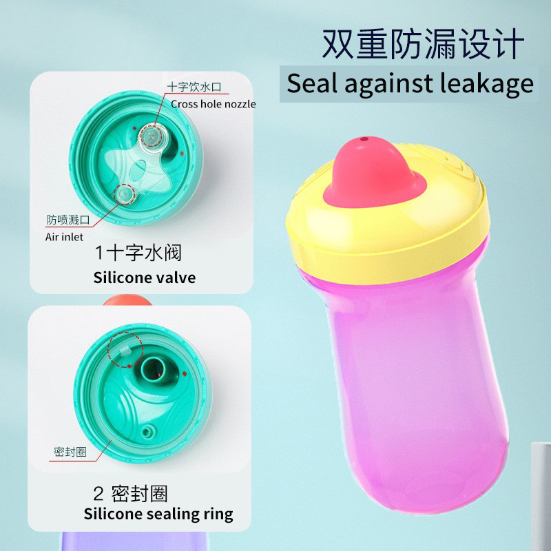 Baby drinking cup PP large capacity cup baby drinking water portable cup drop-proof duckbill cup mother and child wholesale - 1