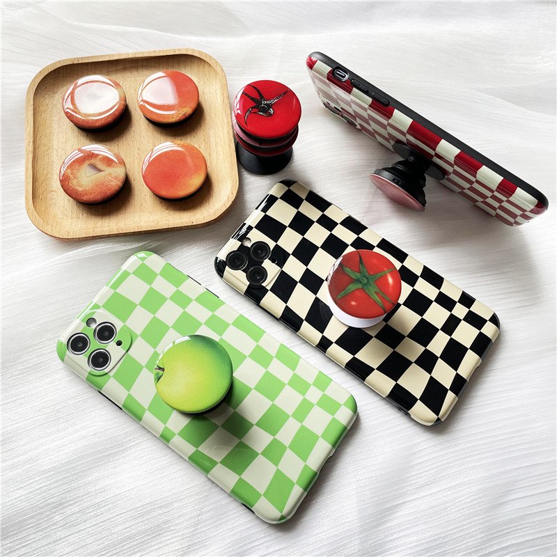 Customized round glue dropping airbag bracket lazy person support back sticker mobile phone bracket customized company gift LOGO - 1