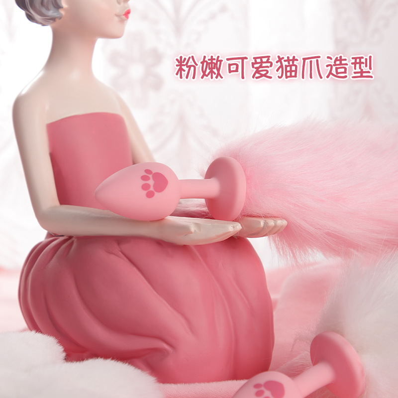 Sex toys sm luminous cat claw anal plug tail female role-playing rear court sex products props a generation of hair - 1