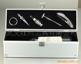 厂家大量供应铝盒酒具套装红酒工具礼盒礼品批发具葡萄酒永康制造