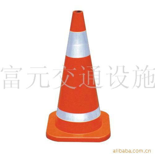 供应橡胶路锥 加重喷漆70公分 3kg 四角路标 交通圆锥