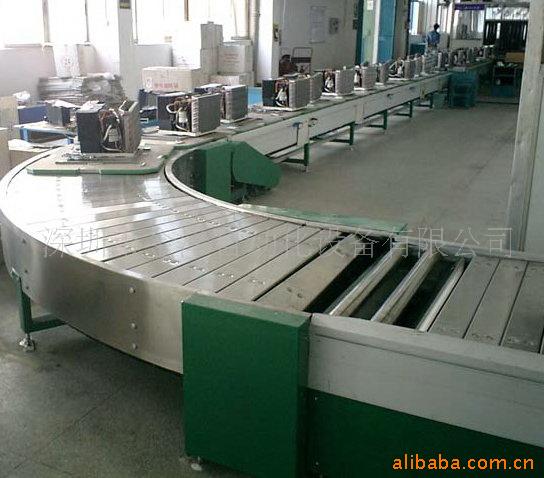 专业供应 各种大型链板线 搁板线 180度弯头搁板输送机