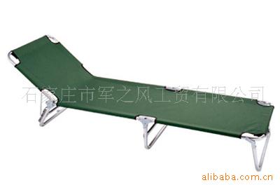 绿色铁架绿帆布行军床 折叠床  户外用品|ms